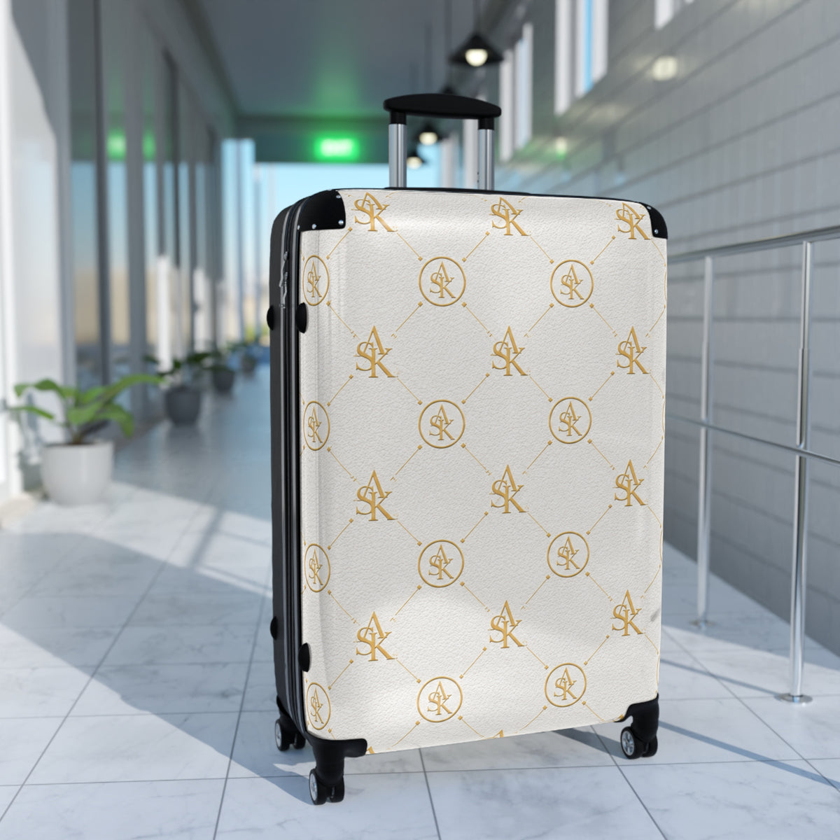 REVA ROLLER- MONOGRAM WHITE AND GOLD