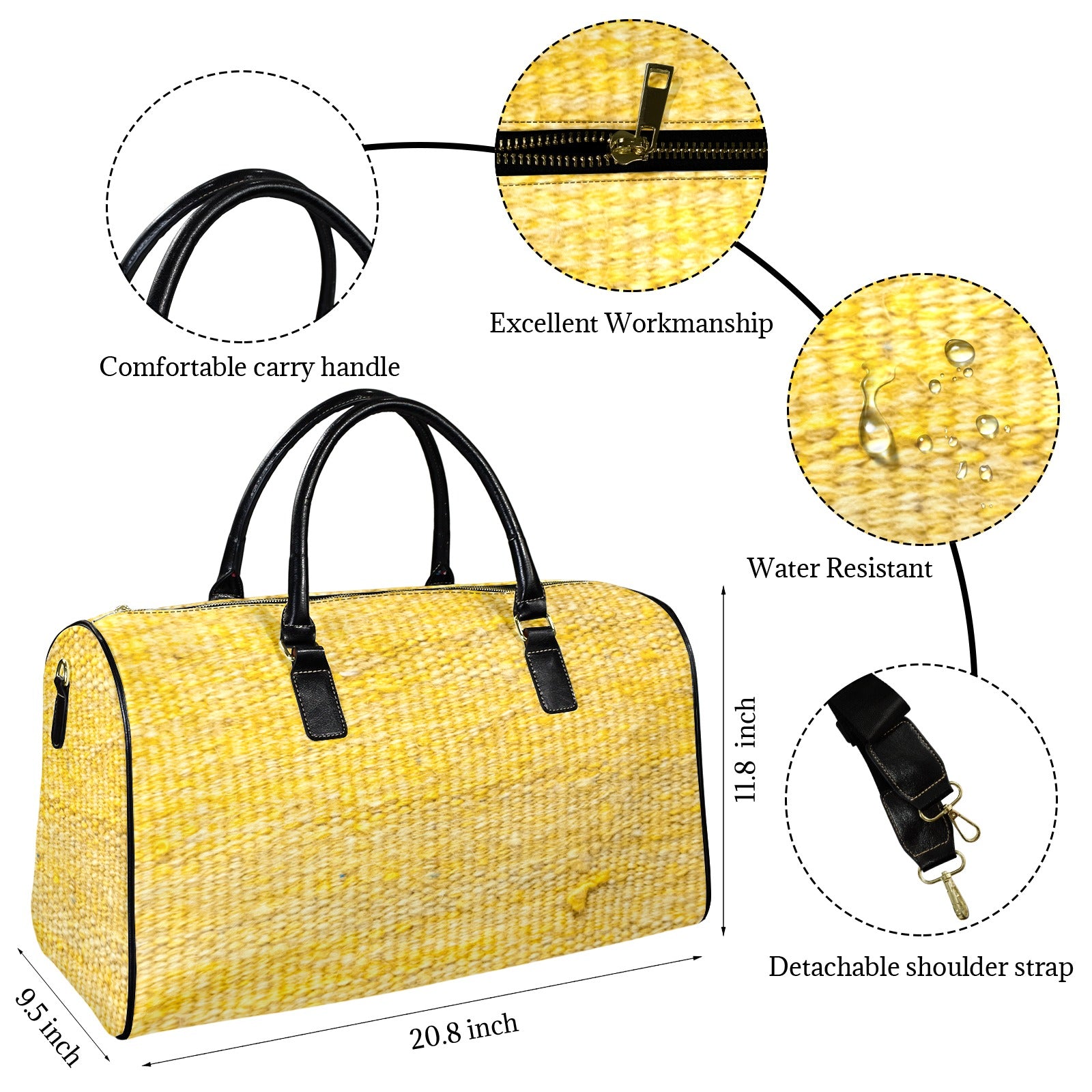 ASK Yellow Two-Piece Set – Duffle & Backpack