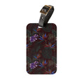 Tropical Floral Luggage Tag – Dark Botanical Orchid Travel ID