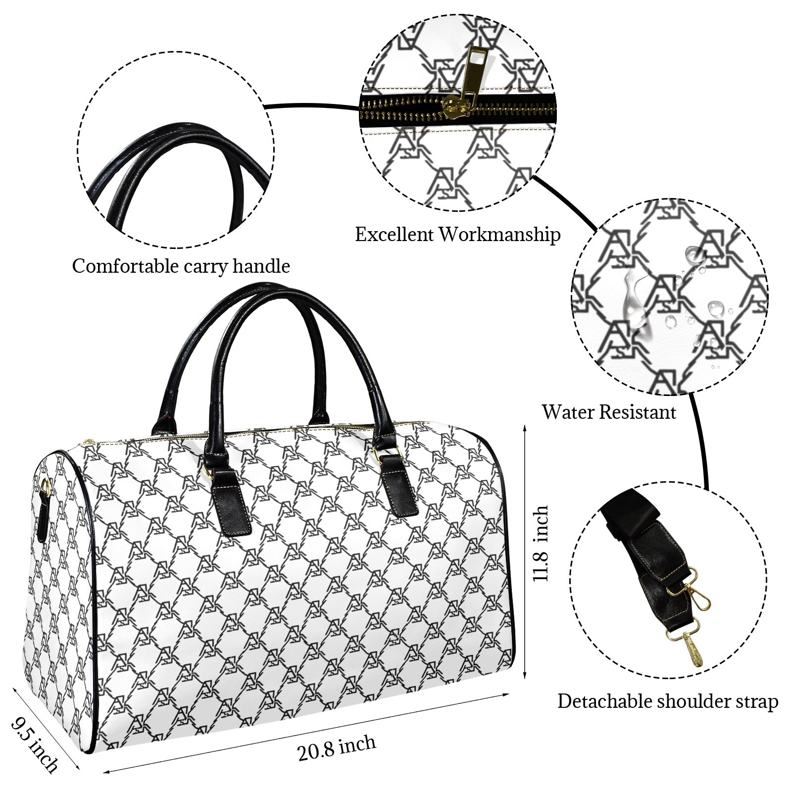 LITA WEEKENDER DIAMOND CREST A.S.K.  DUFFLE