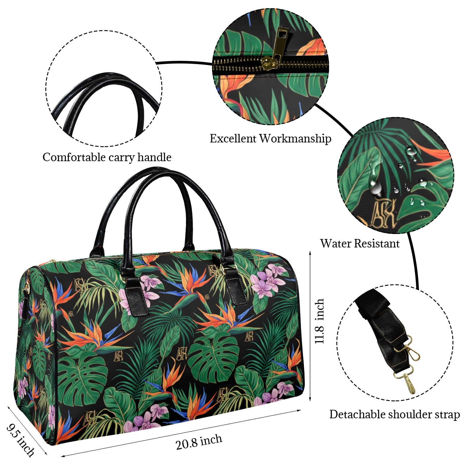 LITA WEEKENDER FLORAL -ORANGE