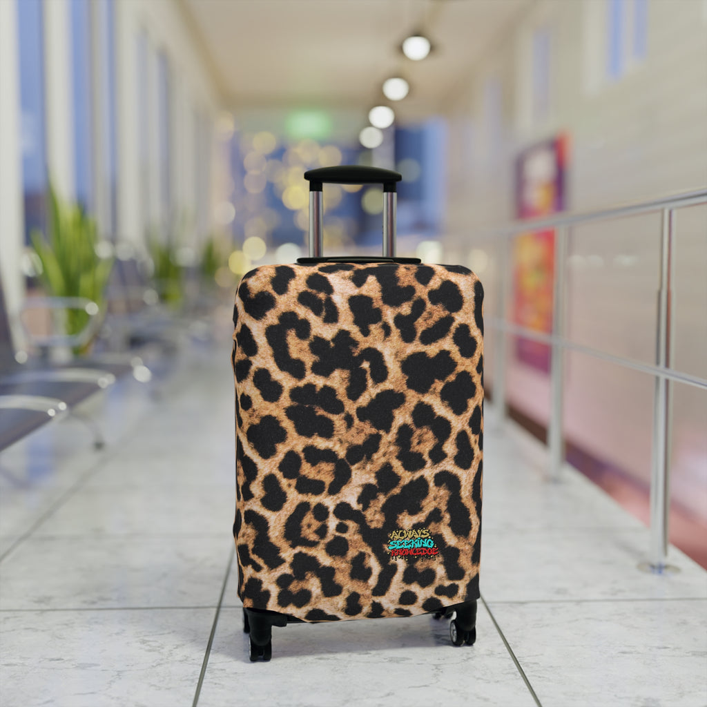 Leopard Print Luggage Cover — Stylish Animal-Print Travel Protector
