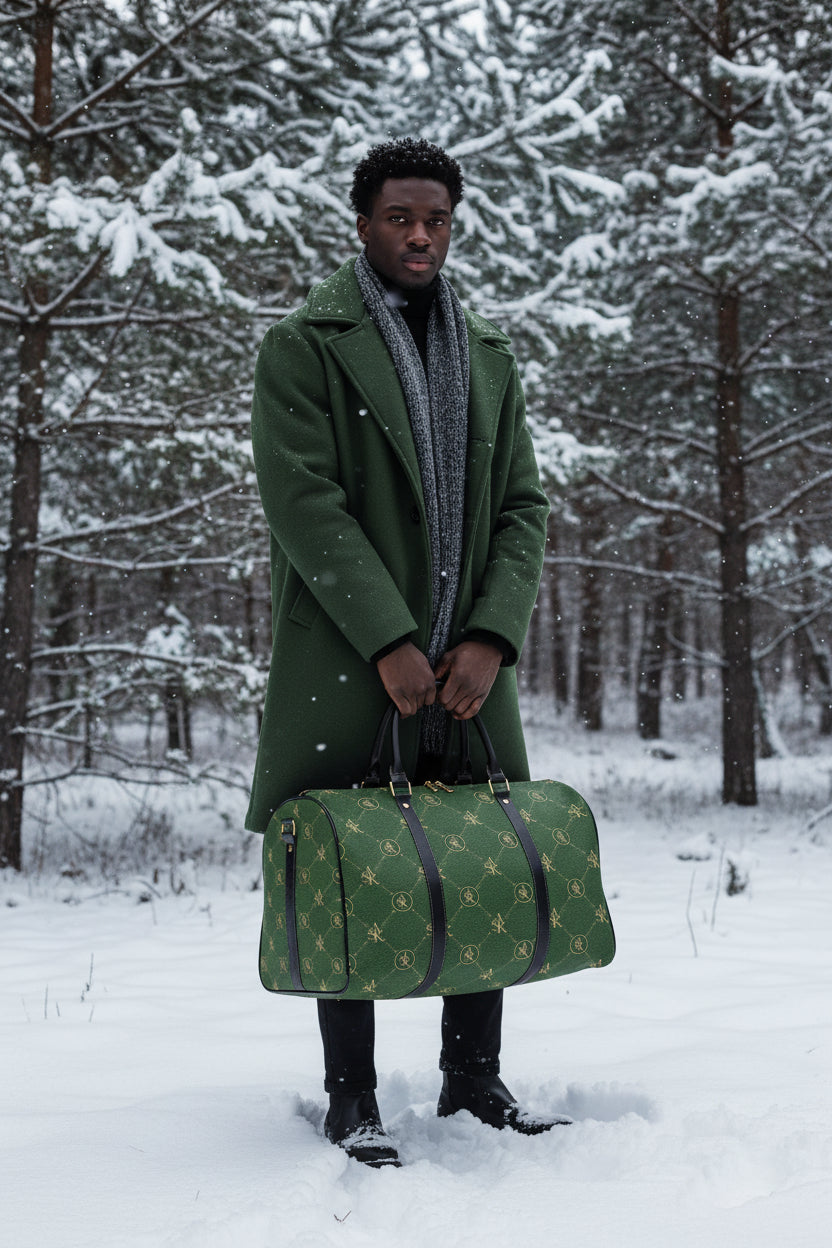 MICHAEL TRAVELER-FOREST GREEN MONOGRAM