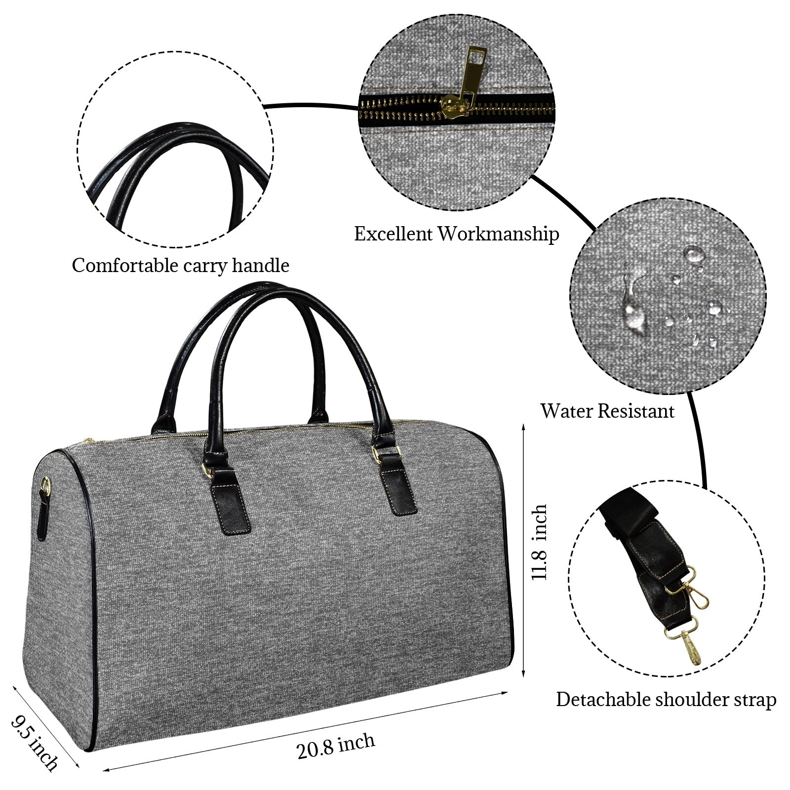 ASK Grey Two-Piece Set – Carry All & Lita Duffle