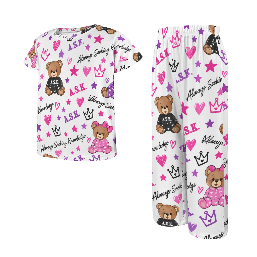 little girls white pjs