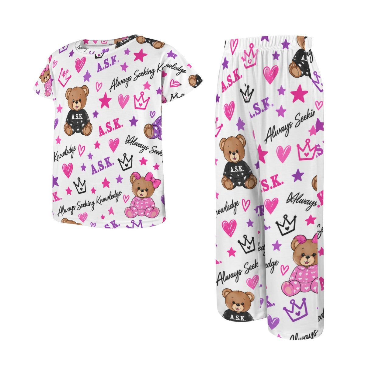 little girls white pjs