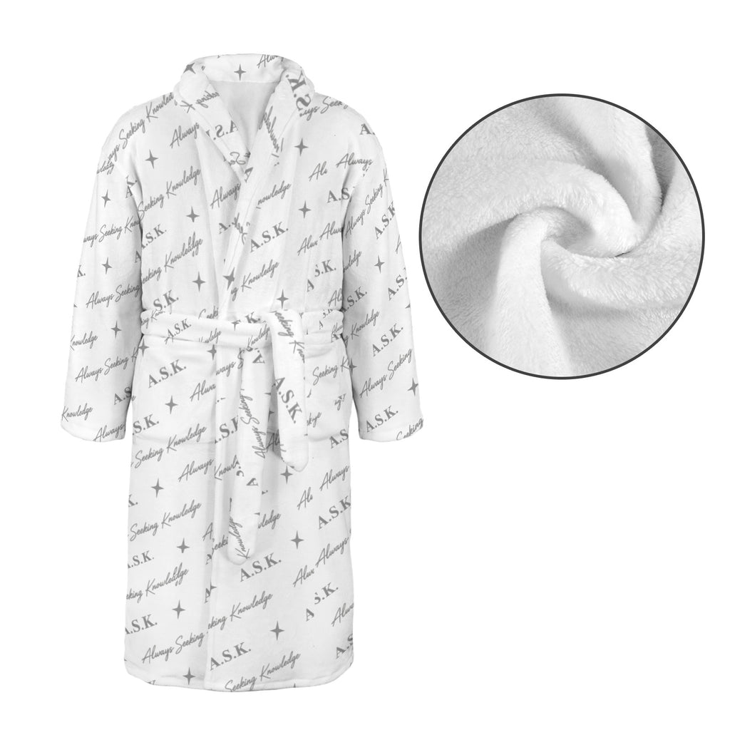 ASK MONOGRAM UNISEX ROBE (WHITE)