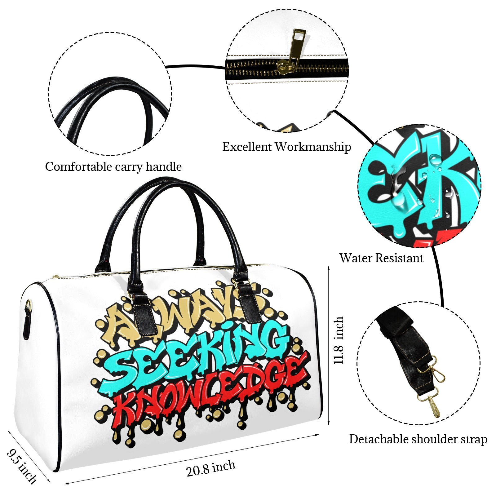 LITA WEEKENDER-URBAN DRIP/WHITE