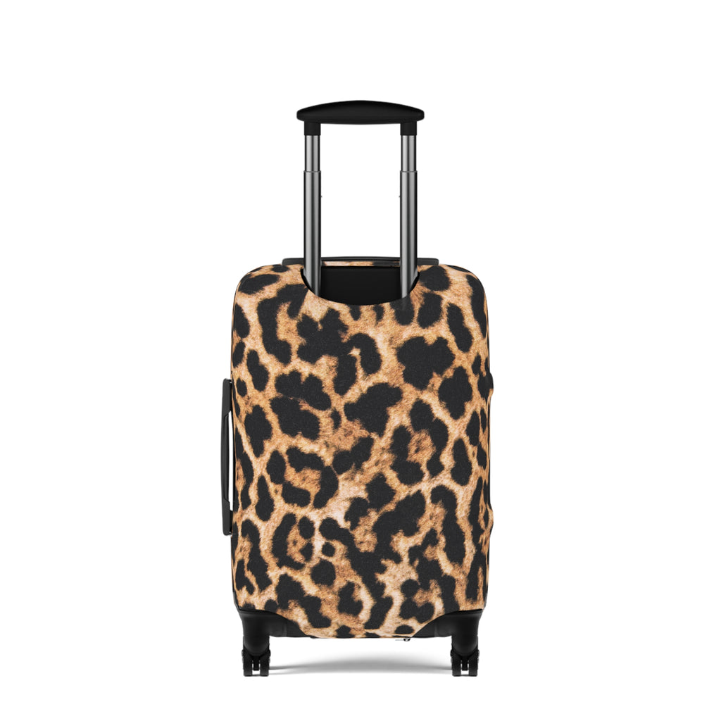 Leopard Print Luggage Cover — Stylish Animal-Print Travel Protector