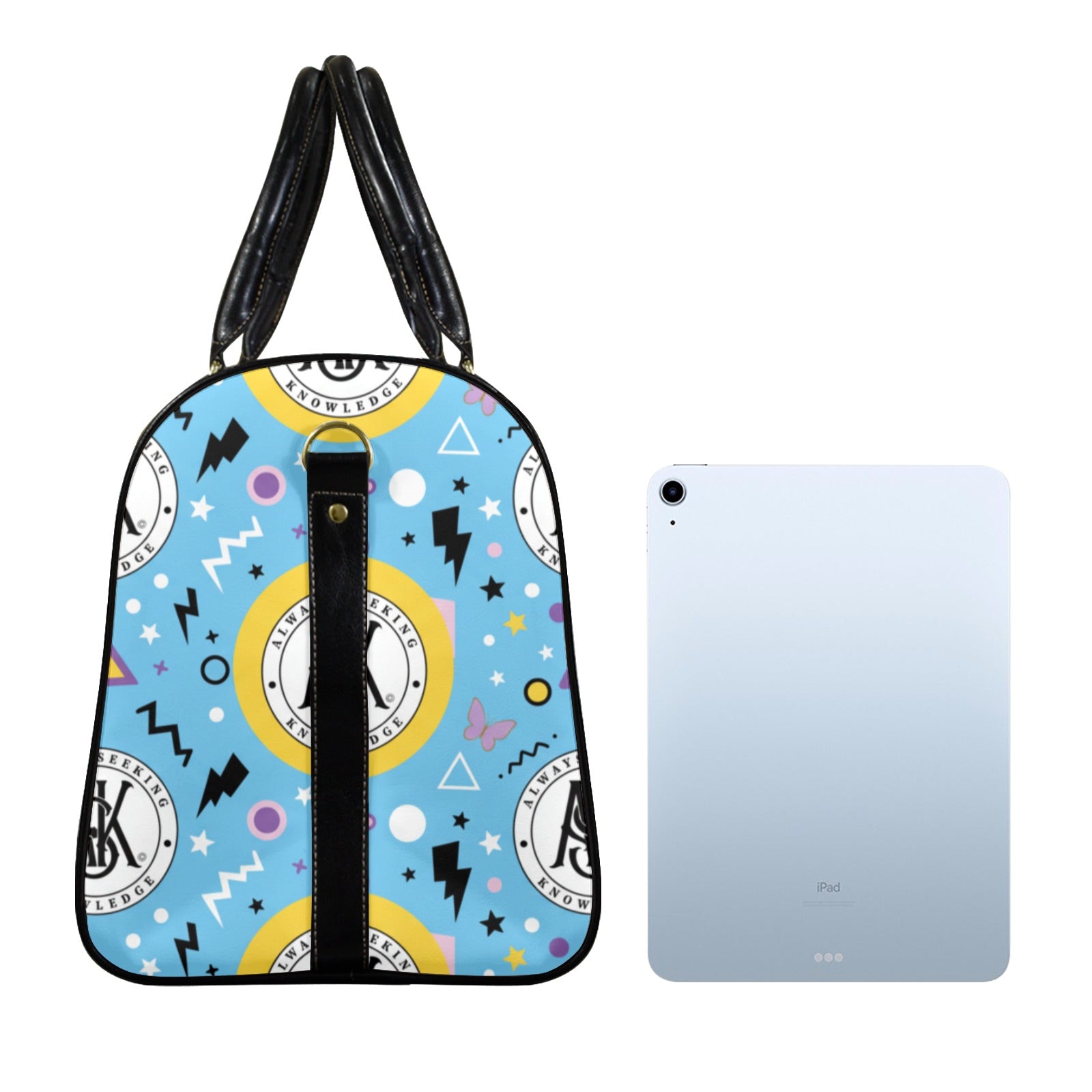 TEEN FUN Custom Travel Bag-Large (Black Long Patch)(Model 1734)