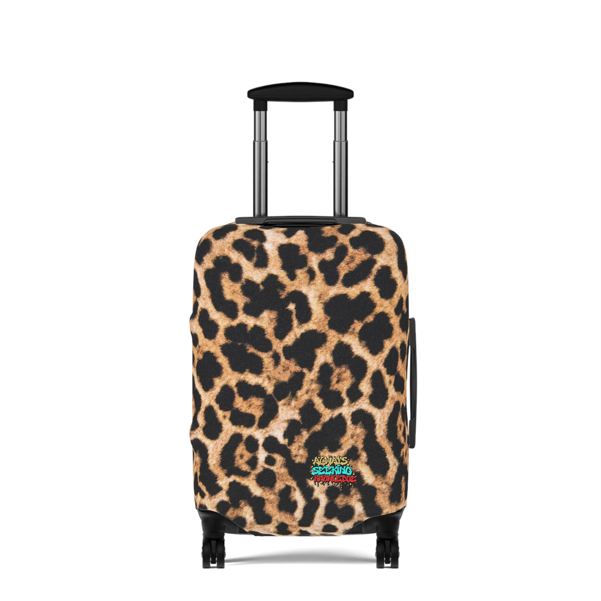 Leopard Print Luggage Cover — Stylish Animal-Print Travel Protector