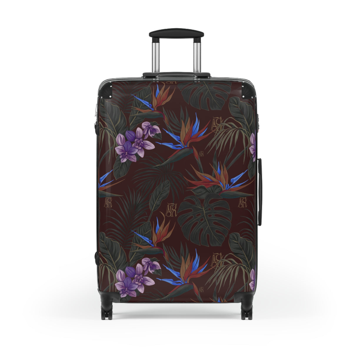 Tropical Night Carry-On Suitcase — Floral Bird of Paradise Luggage