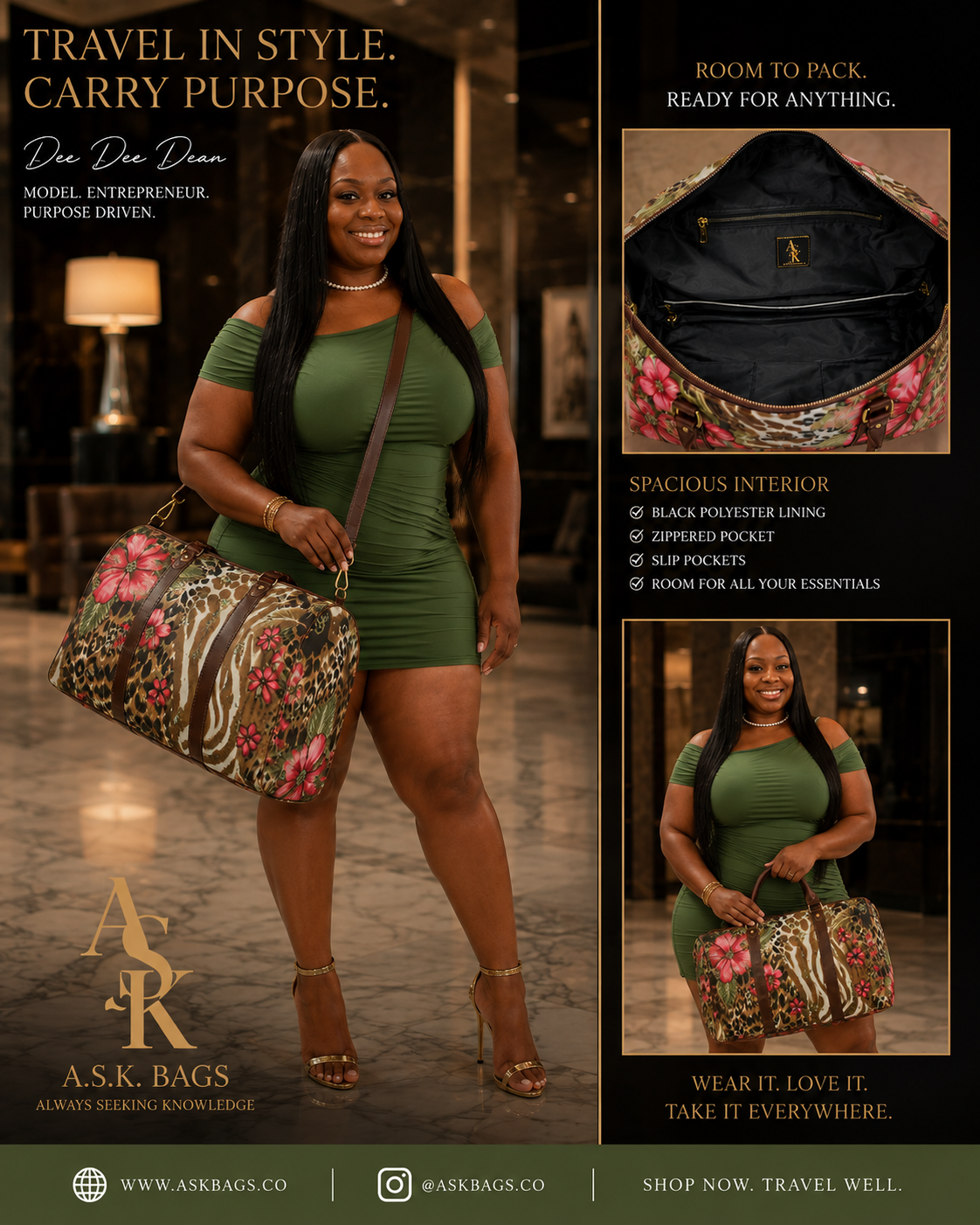 DeBREAUX TRAVELER JUNGLE FLORAL