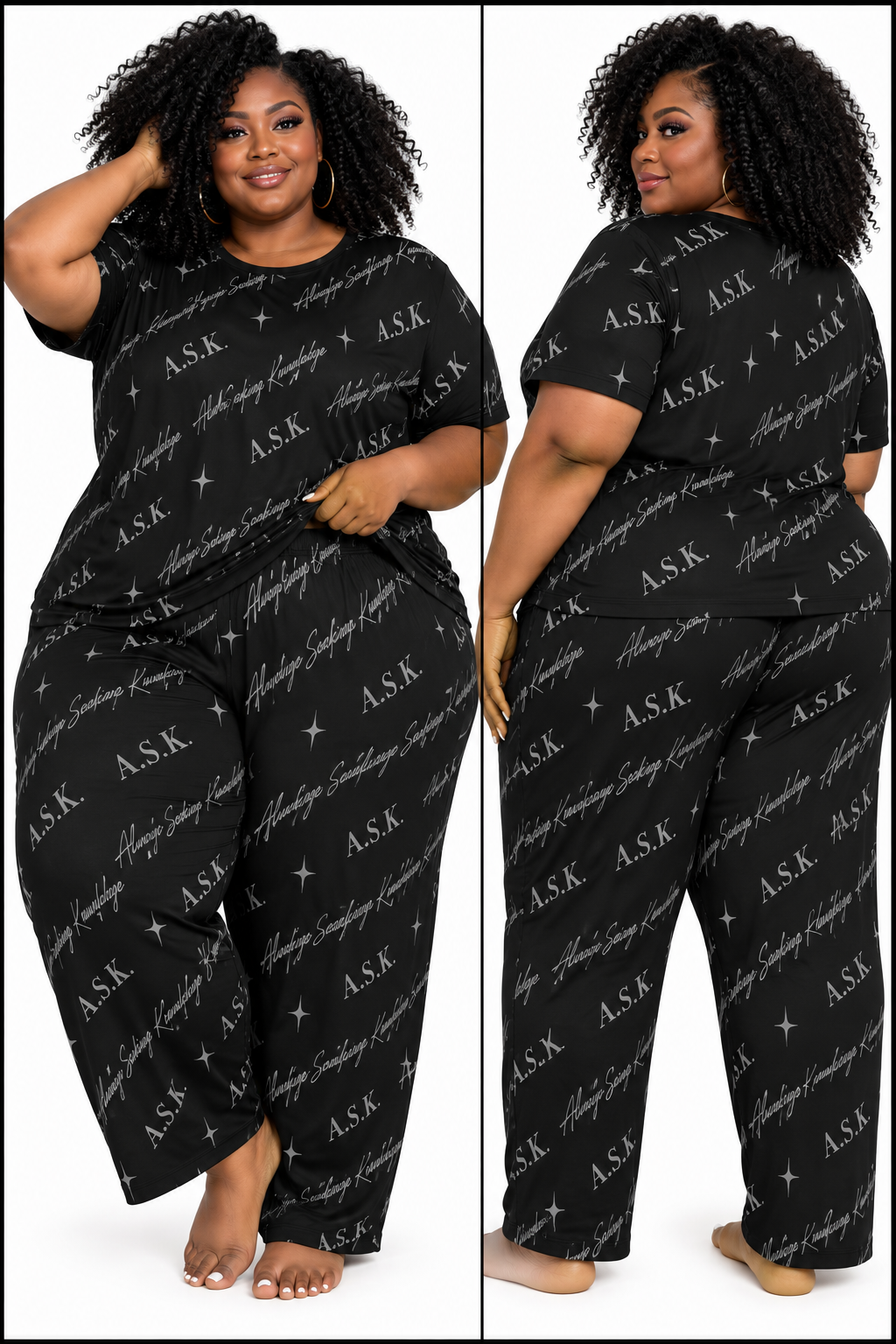 ASK MONOGRAM   LOUNGEWEAR SET