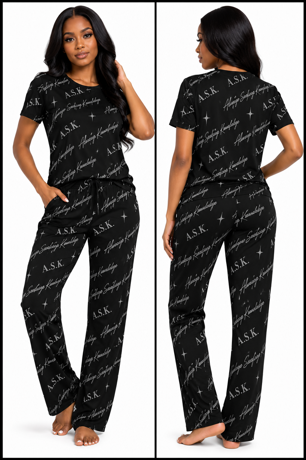 ASK MONOGRAM   LOUNGEWEAR SET