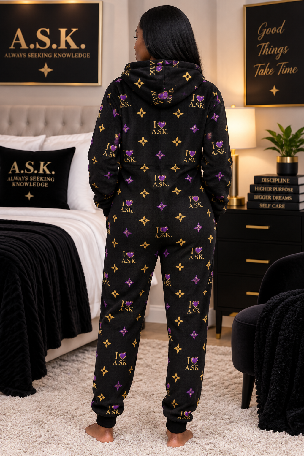 ASK MONOGRAM ONESIE