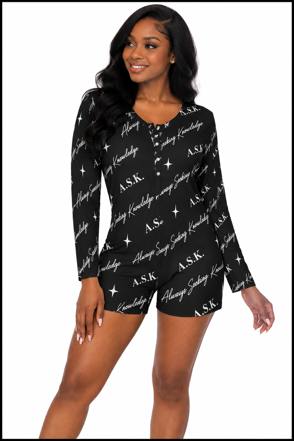 ASK MONOGRAM ONE PIECE PAJAMAS