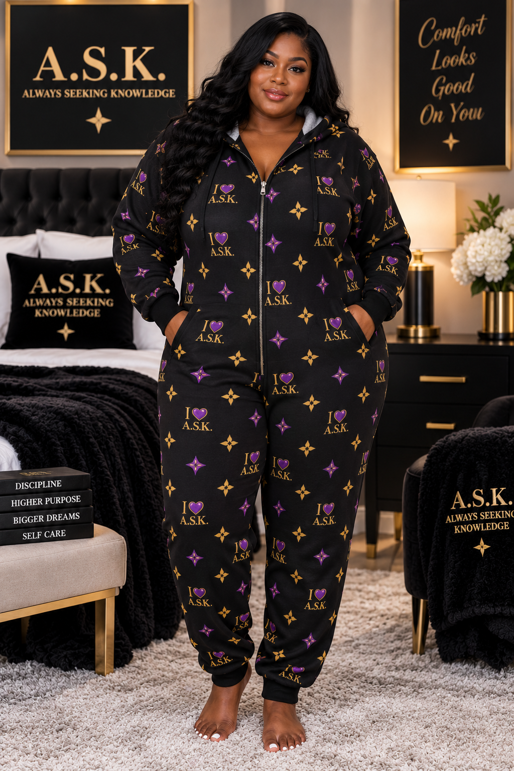 ASK MONOGRAM ONESIE