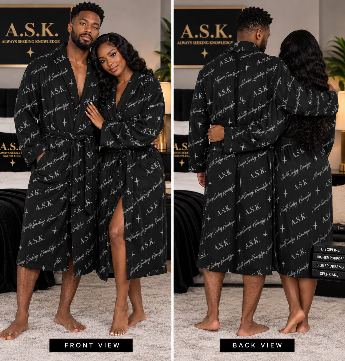 ASK MONOGRAM UNISEX ROBE