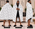 A.S.K. MONOGRAM HOODED BLANKET