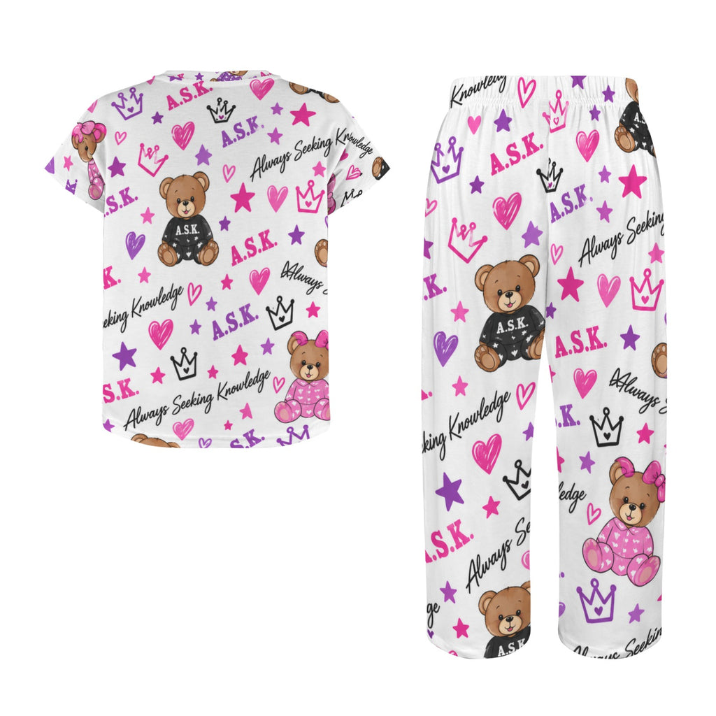 little girls white pjs