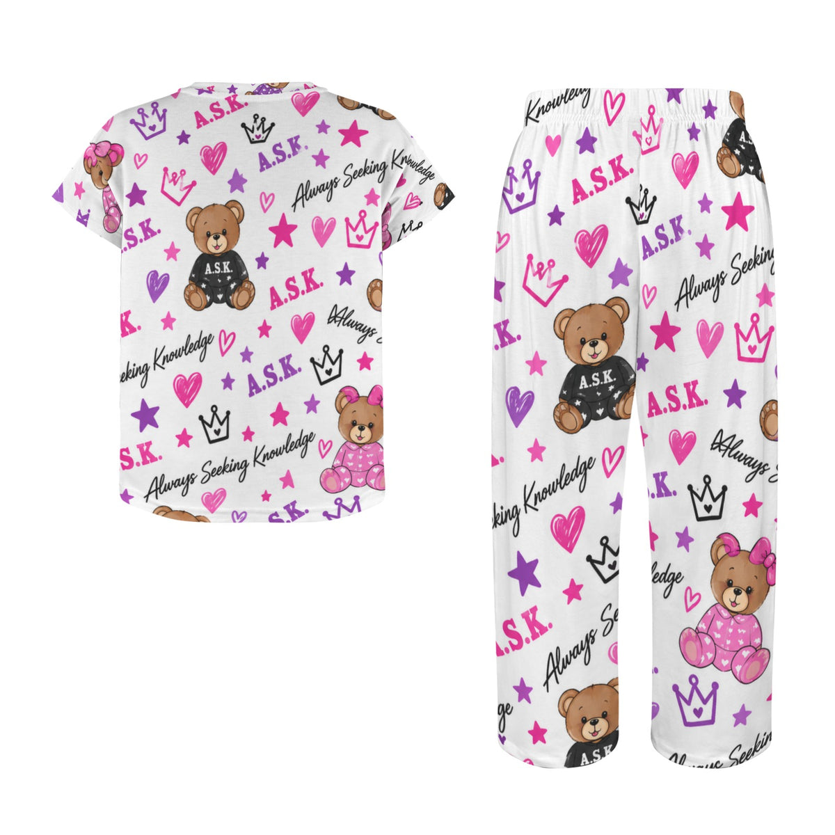 little girls white pjs