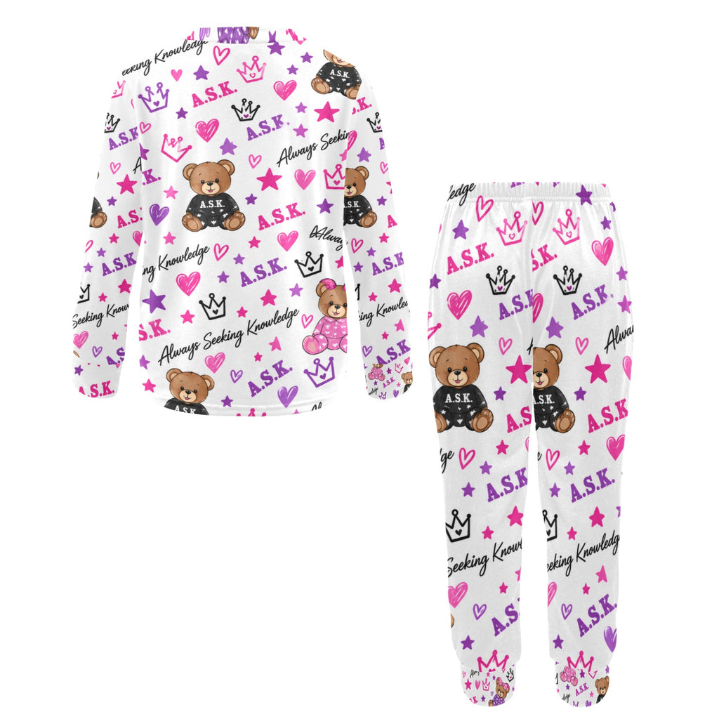 little girls white pjs