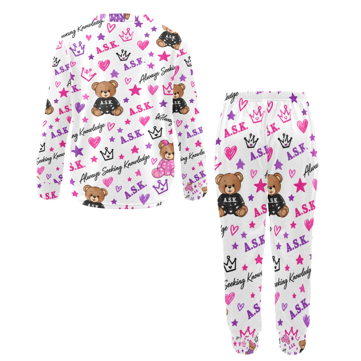 little girls white pjs