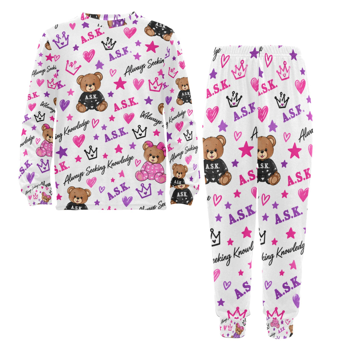 little girls white pjs