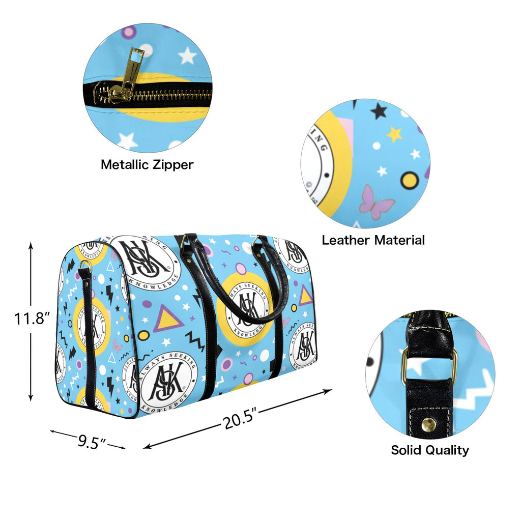 TEEN FUN Custom Travel Bag-Large (Black Long Patch)(Model 1734)
